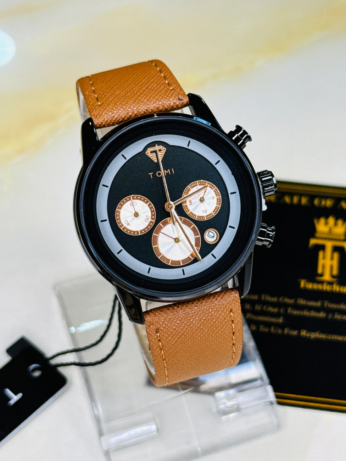Brown Black Gift Set Watch
